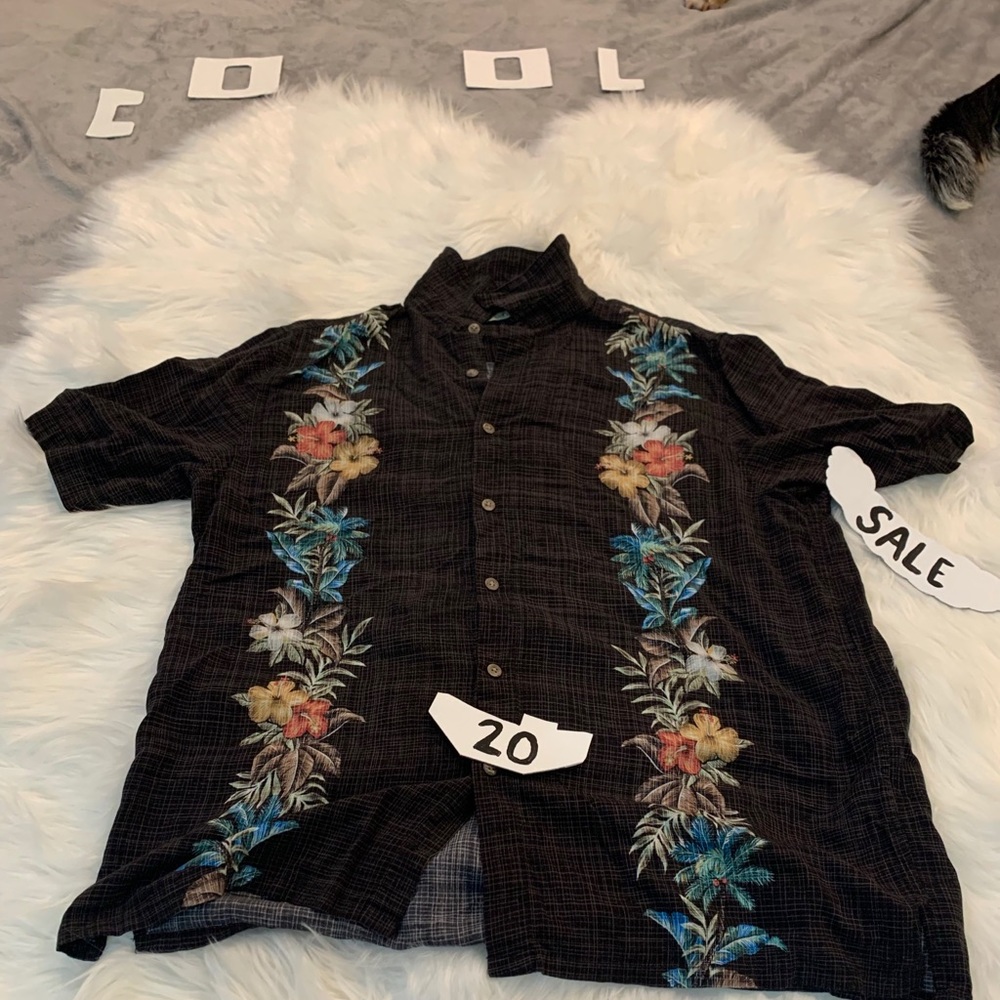 Men's Button Down - Flower pops